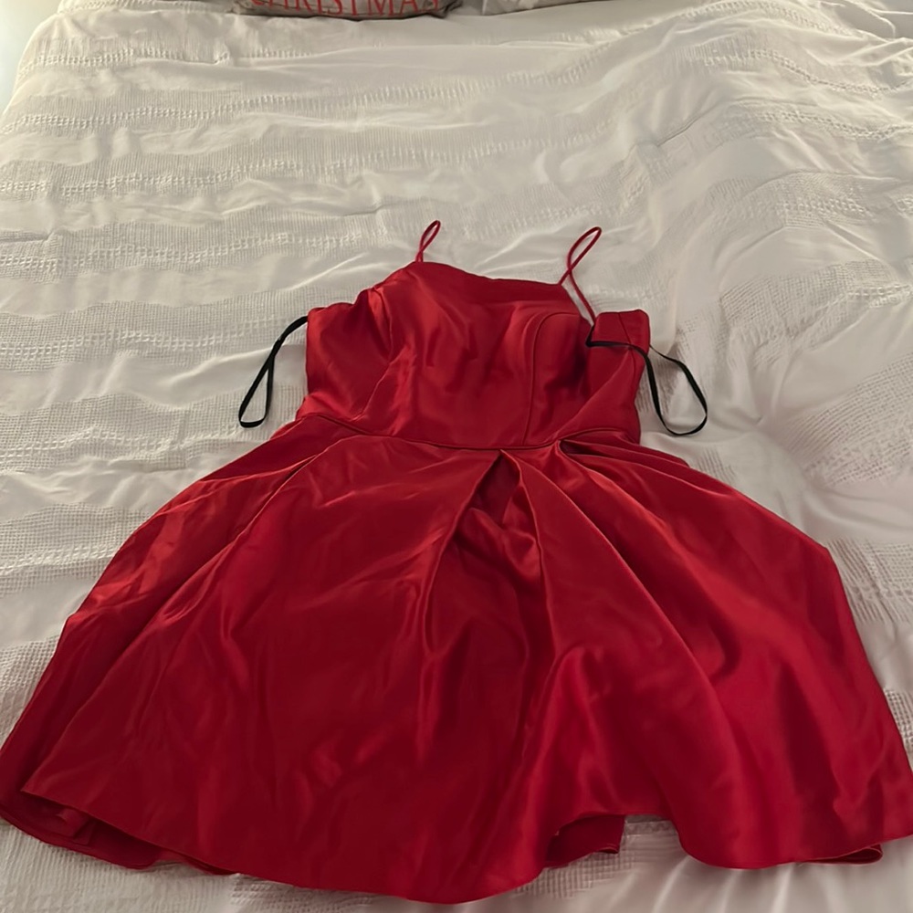 Betsy & Adam Spaghetti Strap Cocktail Dress